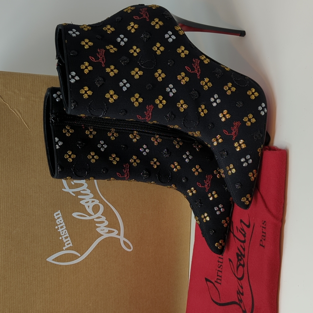 Christian Louboutin So Kate Booty 100 Jacq Loubi in the Sky Bootie Multi/Black